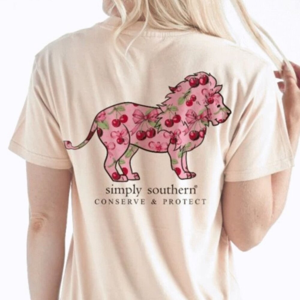 Cherry Lion Tracker Simply Southern Shirt